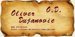 Oliver Dujanović vizit kartica